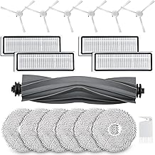 Pack of 18 Accessories for Dreame L10s / L10 Ultra / L10 Prime Robot Vacuum Cleaner with 1 Main Brush 6 Wipes 4 Filters 6 Side Brushes 1 Cleaning Brush