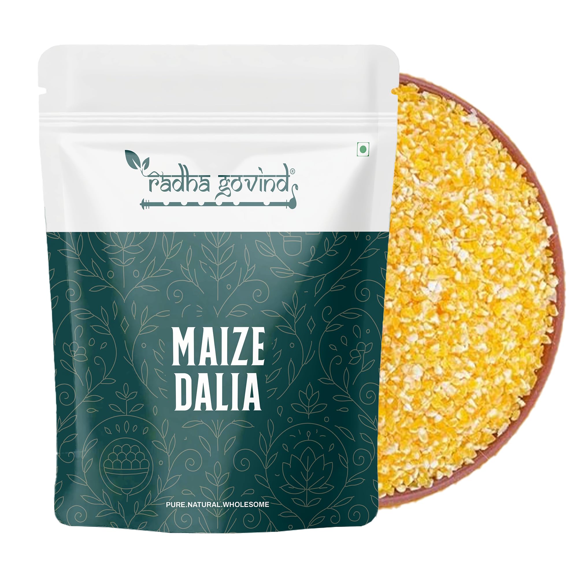 Organic Maize Daliya | Corn Daliya | Makke Ka Daliya 1000 Gram, Certified Organic