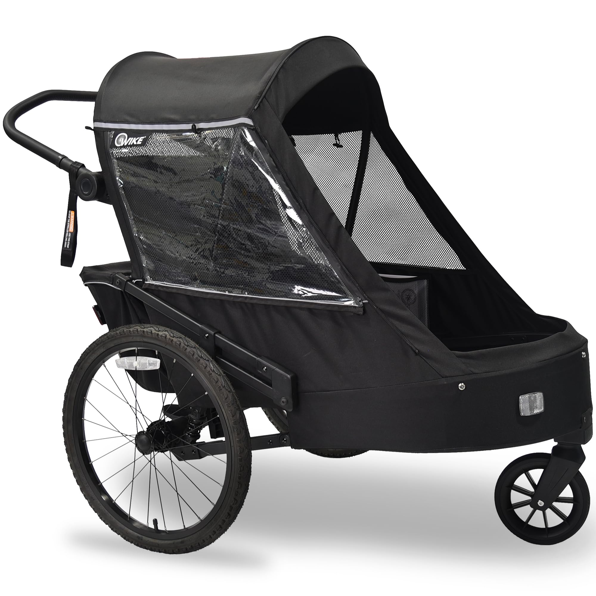 Wike Premium Double Children's Bike Trailer with Suspension Black