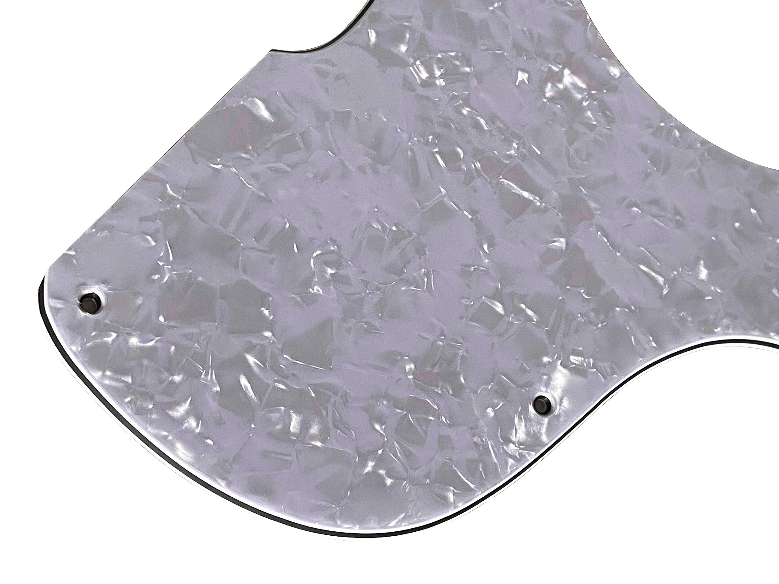 Custom Guitar Pickguard For Gibson Les Paul Junior 1958 DC Style (4 Ply White Pearl)