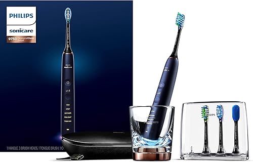 Philips Sonicare DiamondClean Smart 9750 - Cepillo de dientes eléctrico recargable color azul lunar HX995456