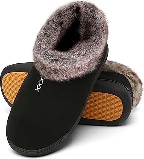 Mishansha Women's Winter, Non-Slip, Warm Slippers, Memory Foam Plush Slippers, Sizes 3–9 UK (EU 36-43)