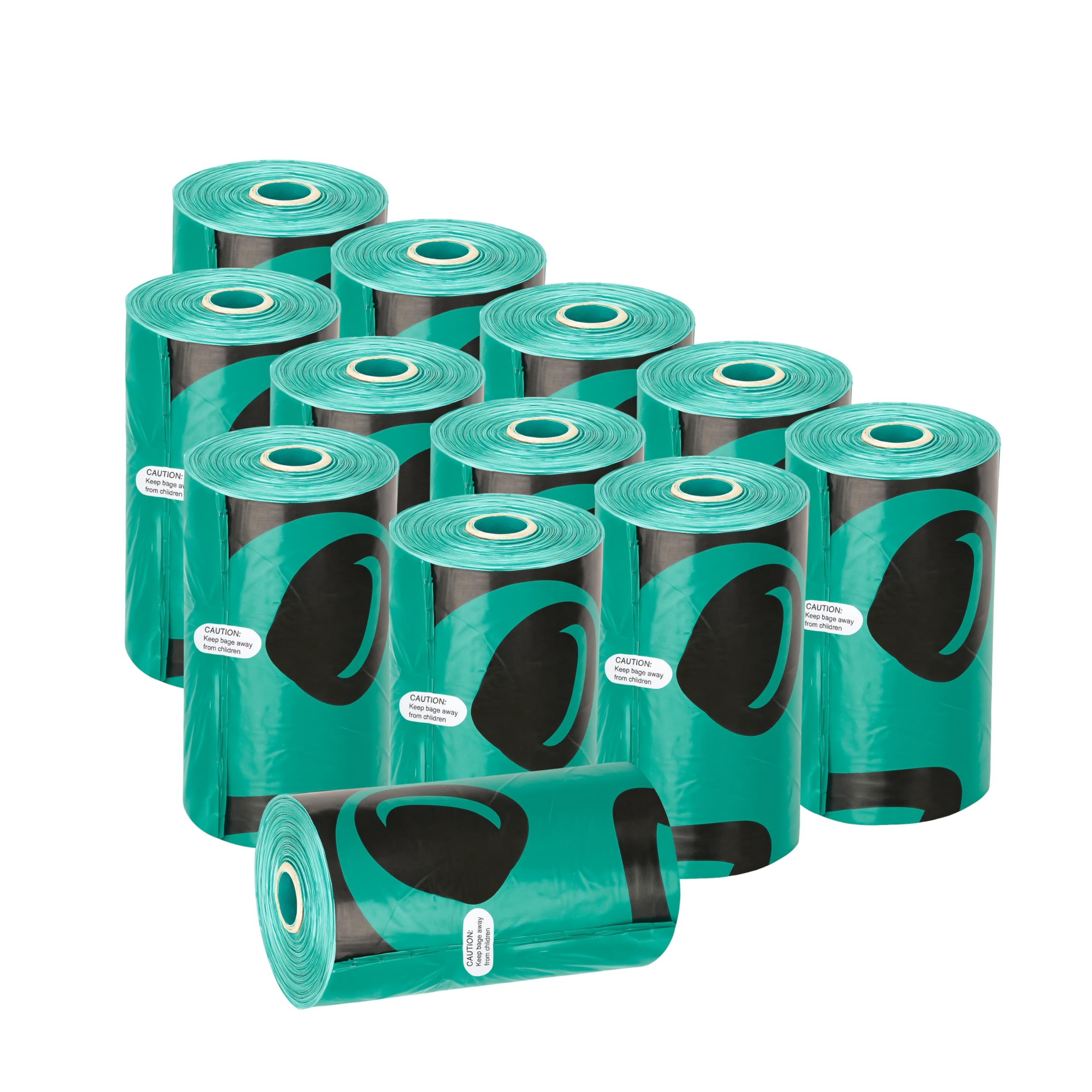 Foodie Puppies Pet Biodegradable Poop Bags Pee Potty Waste Pick-Up 180 Bags for Dogs & Cats - (12 x 15 Bags Per Roll) | Multipurpose, Leak Proof, Eco-Friendly Disposable Bags (32cm X 22cm Poly Size)