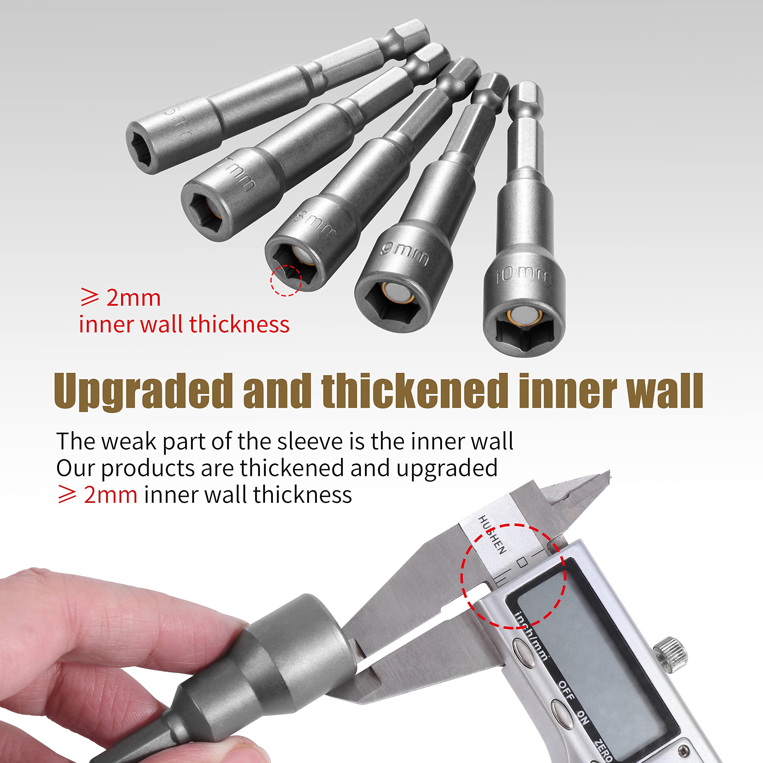 Embouts de tournevis à anneau magnétique hexagonal, outils à