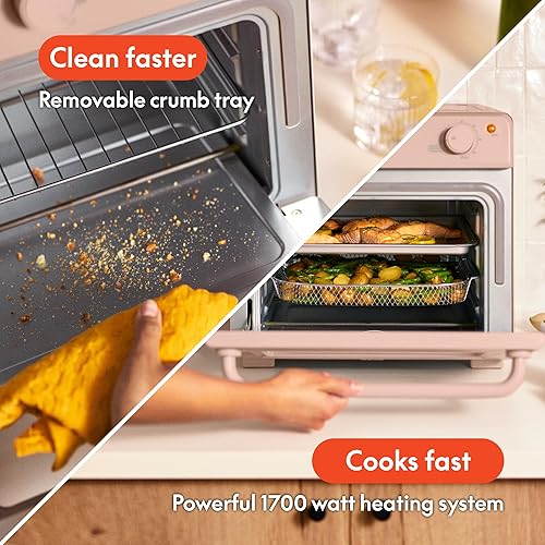 Miniatura 4 de bella Air Fry Toaster Oven, 7 Preset Cooking Options, Dishwasher-Safe EverGood Coated Trays Included, 60-Minute Auto Shutoff w Audible Timer, Power