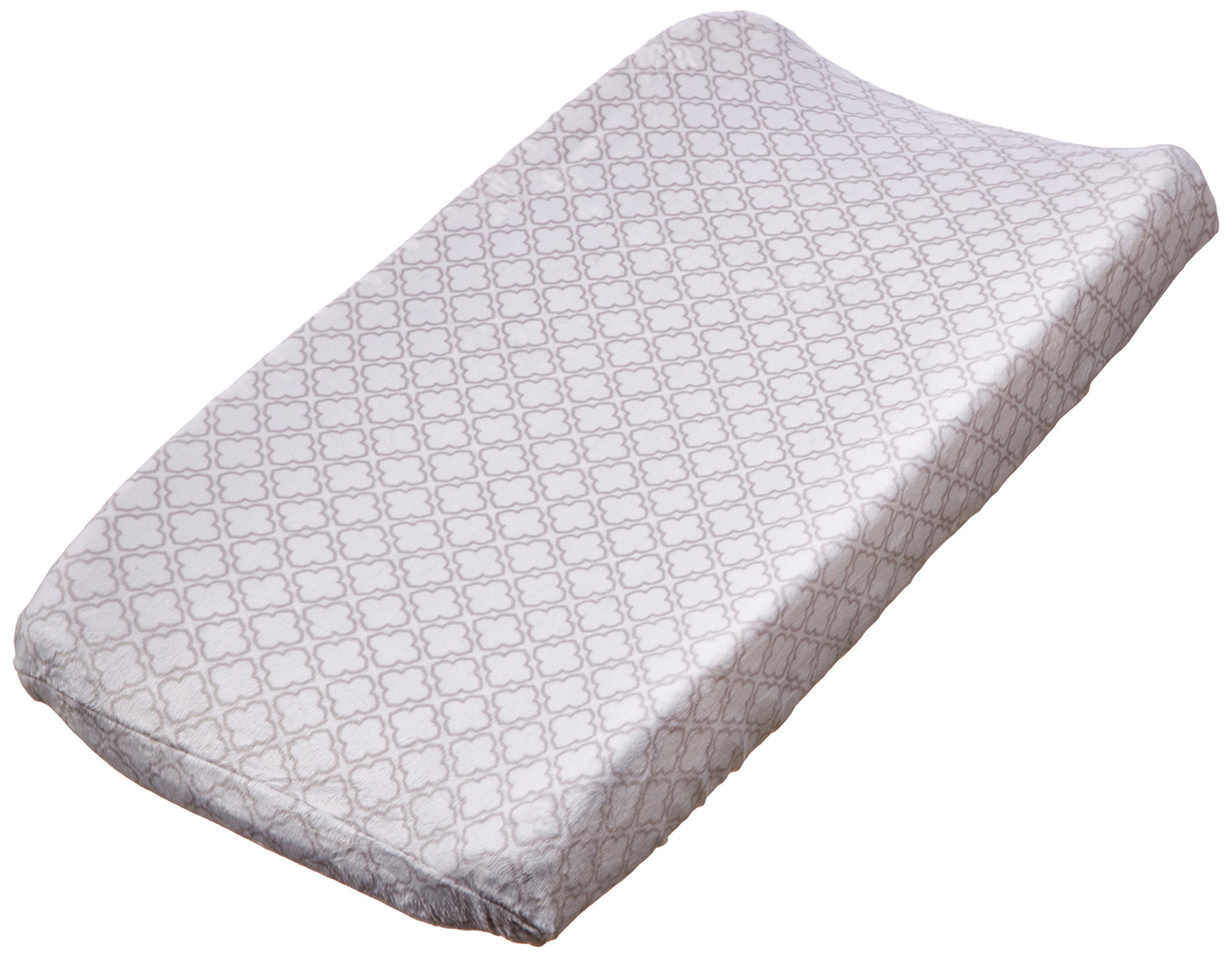 Photo 1 of **STOCK IMAGE IS A REFERENCE ONLY** Carter's Changing Pad Cover Plush Velboa - Grey Trellis