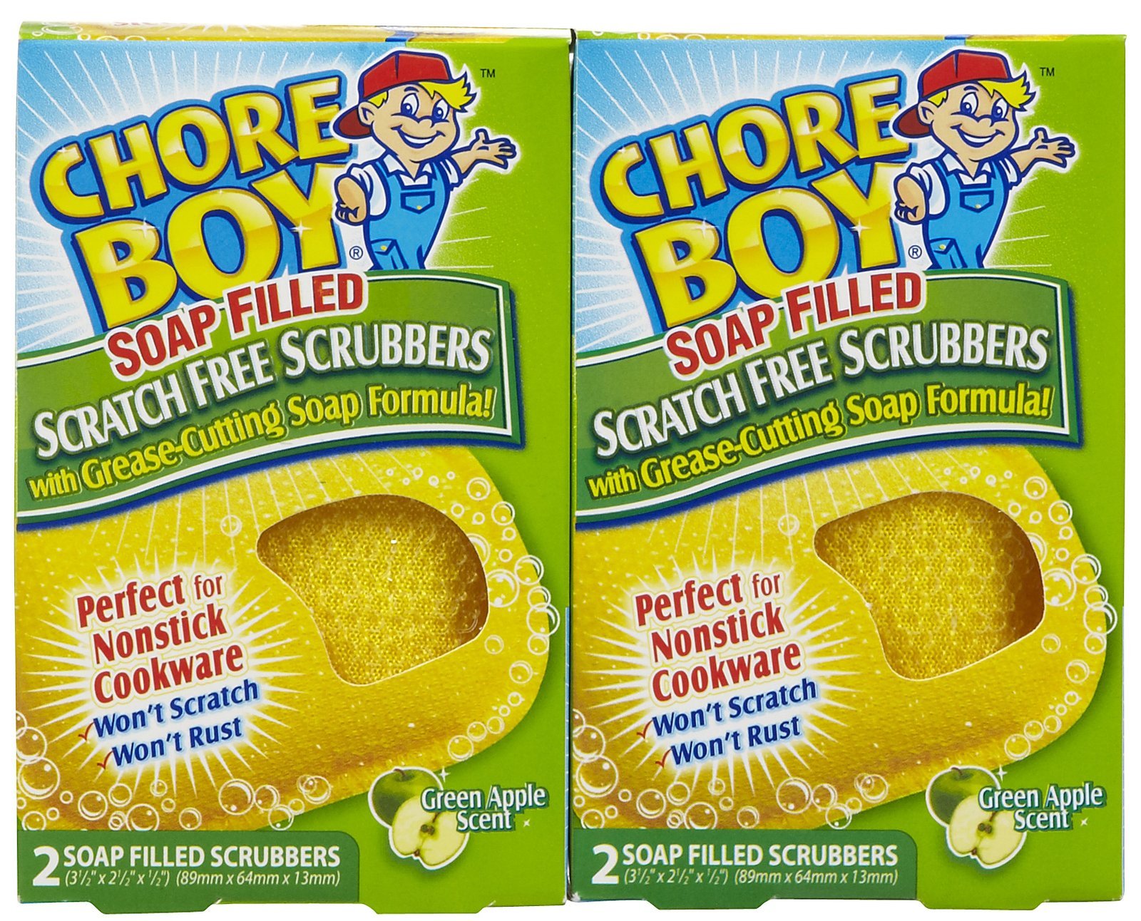 Chore Boy Soap Filled Scrubbers, 2 ct-2 pk