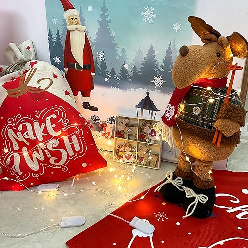 Miniatura 3 de Etinga Paquete de 6 guirnaldas de 20 luces LED de 7 pies, funciona con pilas, luces para fiestas, bodas y decoración de Navidad (paquete de 6