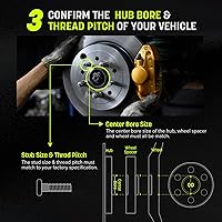 Vista 5 de Customadeonly Espaciadores de Ruedas Hubcentric Negros de 5mm (3/16") 5x100 Compatibles para Toyota Corolla Prius Camry Matrix Celica, Scion tC xD