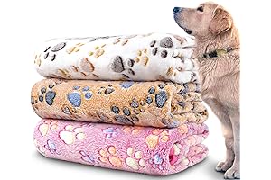Super Soft Blanket/Throw for Large Dogs - Bundle of Three Washable 41"...
