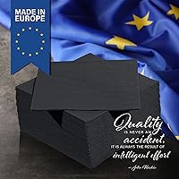 Vista 4 de Servilletas de cena negras, servilletas de papel desechables de 3 capas - para bar, cenas, bodas, cumpleaños, hechas en la UE, (125 unidades)
