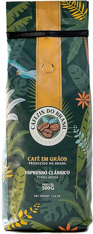 Cafezin do Brasil - Café em Grãos - Espresso Clássico - 500g - 100% Arábica