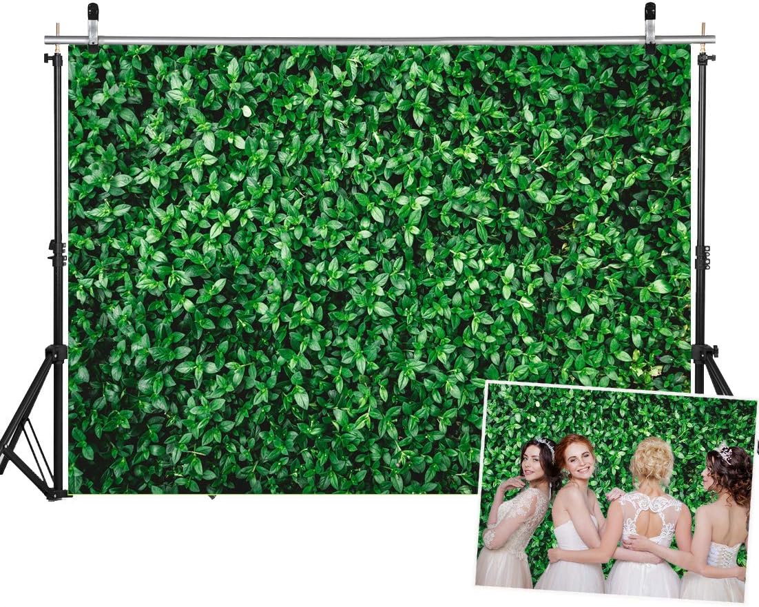 WOLADA 7x5FT Green Grass Backdrop Spring Green Leaves