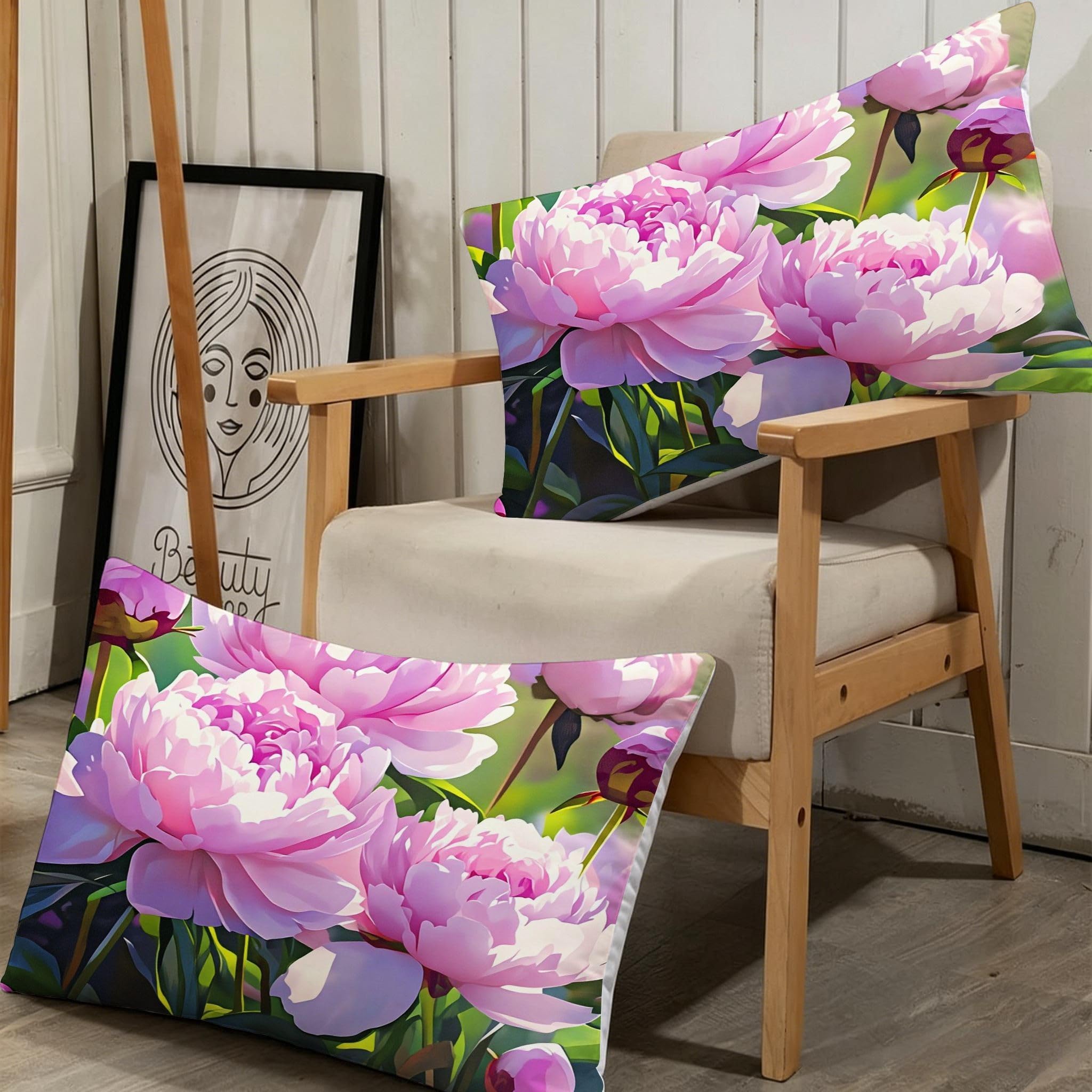 Copripiumino Matrimoniale Peonia Rosa 260x240, ZW156