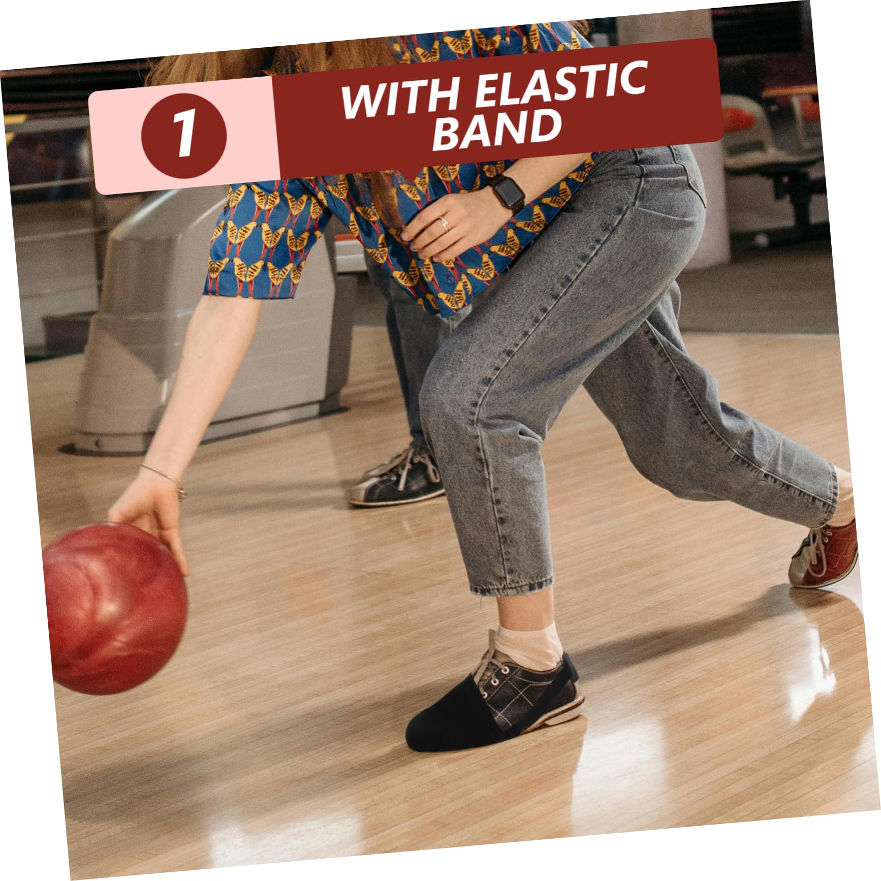 Sosoport 5 Pairs Wear-Resist Bowling Slider Cover Boys and Girls Bowling Shoes Shoe Sliding Pad