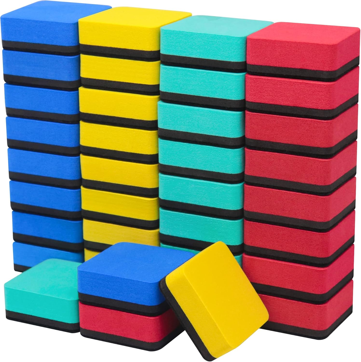 Buy OFFICDO Mini Dry Erase Erasers, 36 Pack Whiteboard Erasers