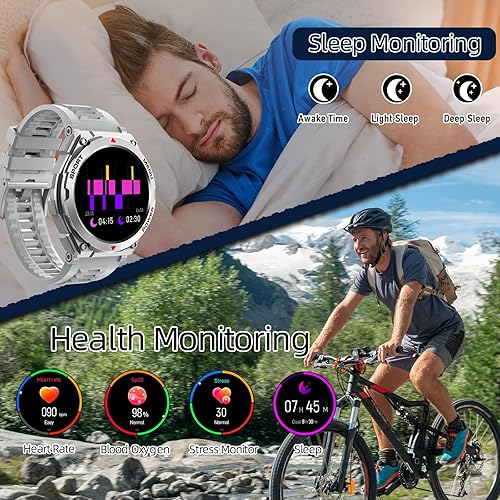 Miniatura 3 de Reloj inteligente para hombres y mujeres, rastreador de actividad 2023 de 1.52 pulgadas, pantalla táctil IPS, reloj deportivo IP68, impermeable,