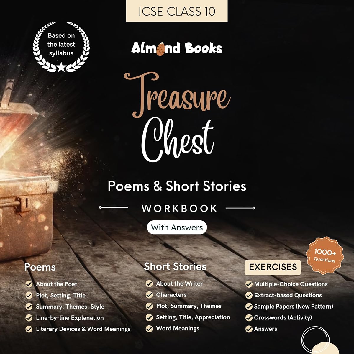 Almond Books ICSE Class 10 Treasure Chest (WORKBOOK with ANSWERS) Poems & Short
