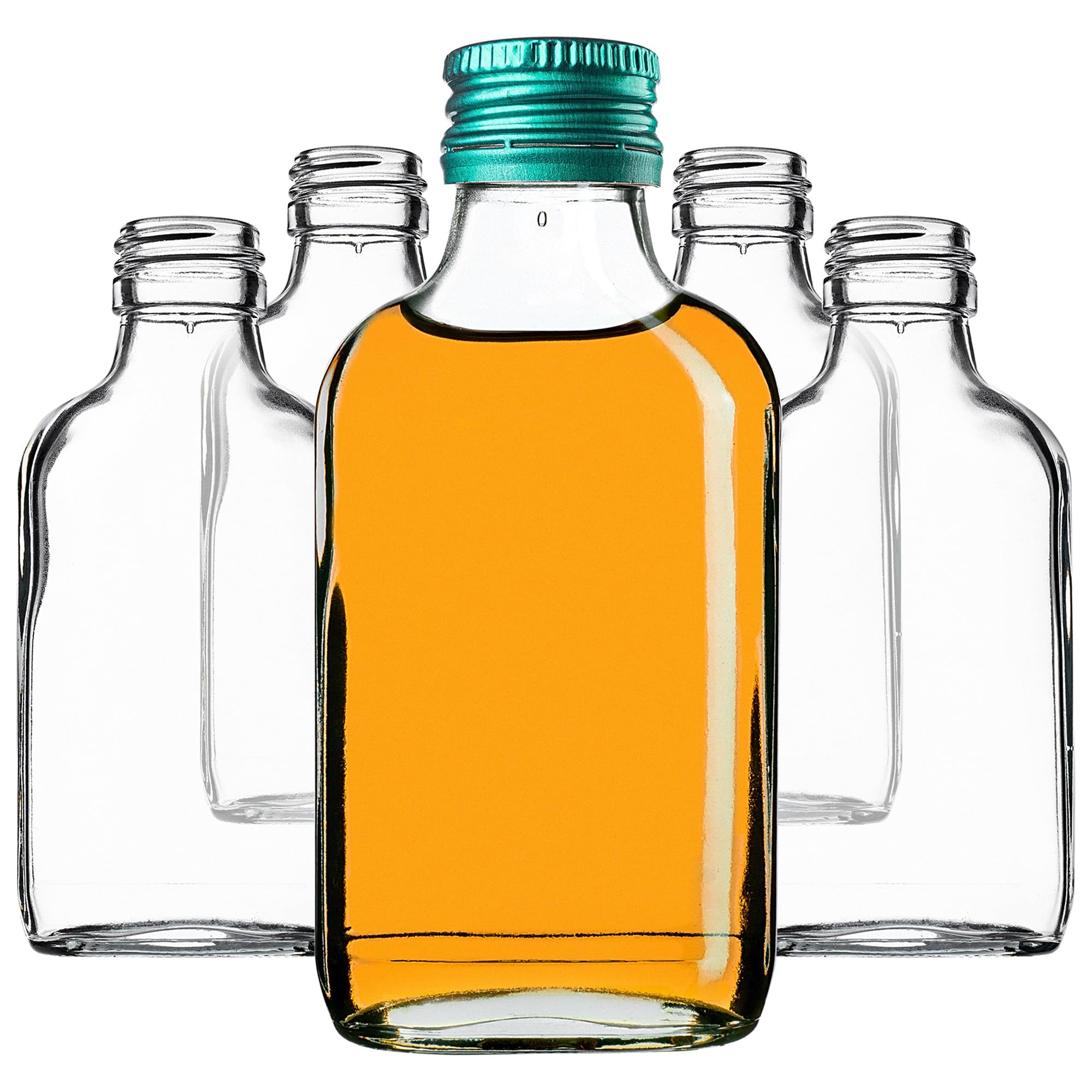 KADAX fiaschetta da 100 ml, 50 pezzi, flaconcini di vetro con tappo a vite