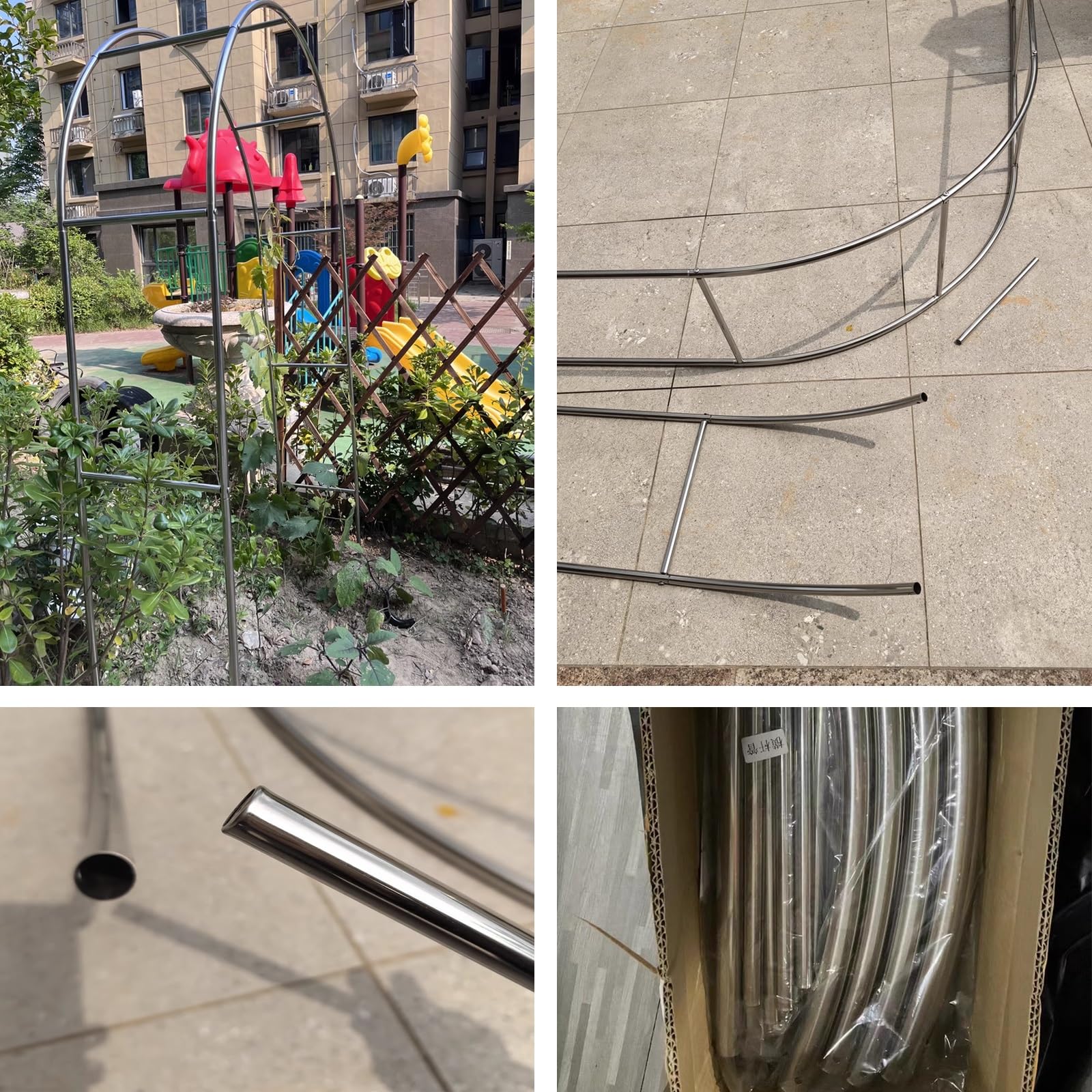Rankgitter für den Garten, robust, rostfreier Edelstahl, für Kletterpflanzen, Rosen, Reben, Innen- und Außenbereich, Hochzeitsdekoration