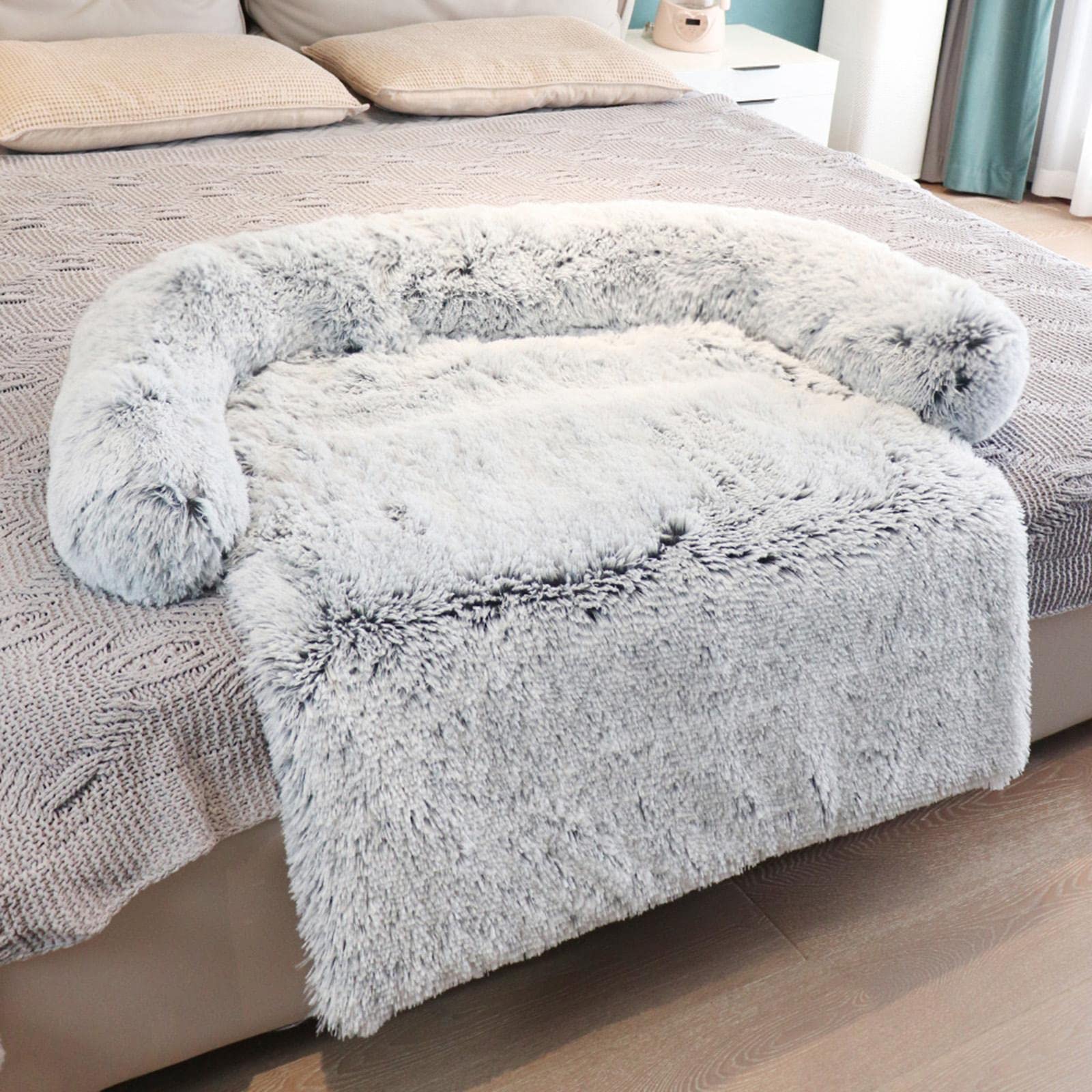 Coperta per animali domestici, traspirante, lavabile, per cani, gatti, conigli, colore grigio S