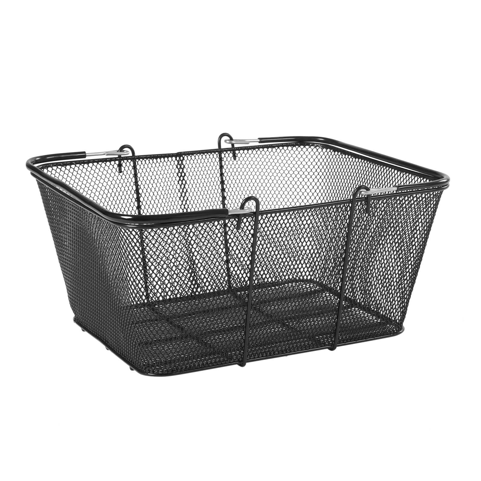 12 cestas de hierro con asas de 5 galones, cestas apilables para tienda de comestibles, cestas de compras de mano para tiendas minoristas, supermercados, tienda de comestibles
