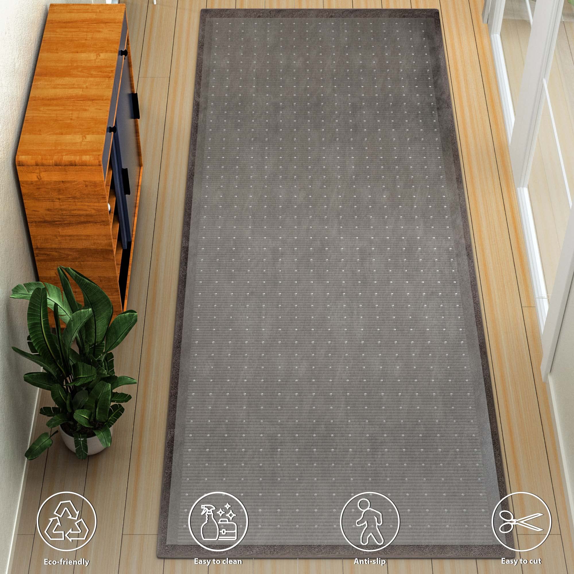 Amyracel Plastic Floor Runner for Low Pile Carpet, Clear Vinyl Carpet Protector for Hallway, Doorways, Living or Dining Room Use, Easy to Clean, Stain-Resistant 27" x 25'