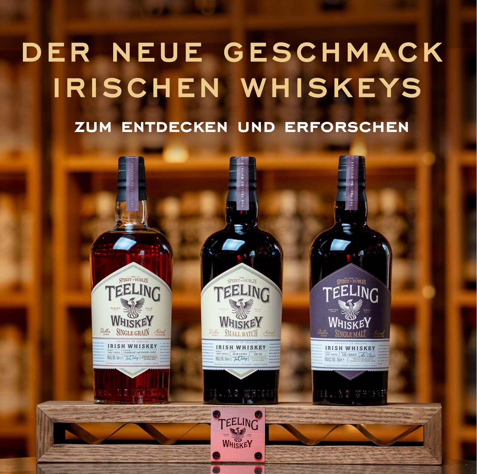 Teeling Small Batch Irish Whiskey, gereift in Ex-Bourbonfässern und abgerundet in mittelamerikanischen Rumfässern, 46% vol., 70cl / 700ml
