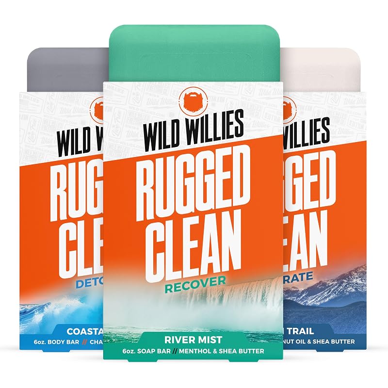 Sabonete em Barra Wild Willies para Homens com Manteiga de Karité — Pacote Variado