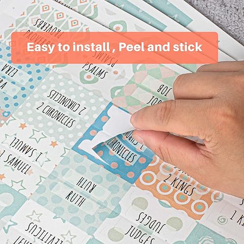 Miniatura 3 de Pestañas bíblicas del Antiguo y Nuevo Testamento, impresión grande y suministros de diario bíblico fáciles de leer, pestañas bíblicas personalizadas