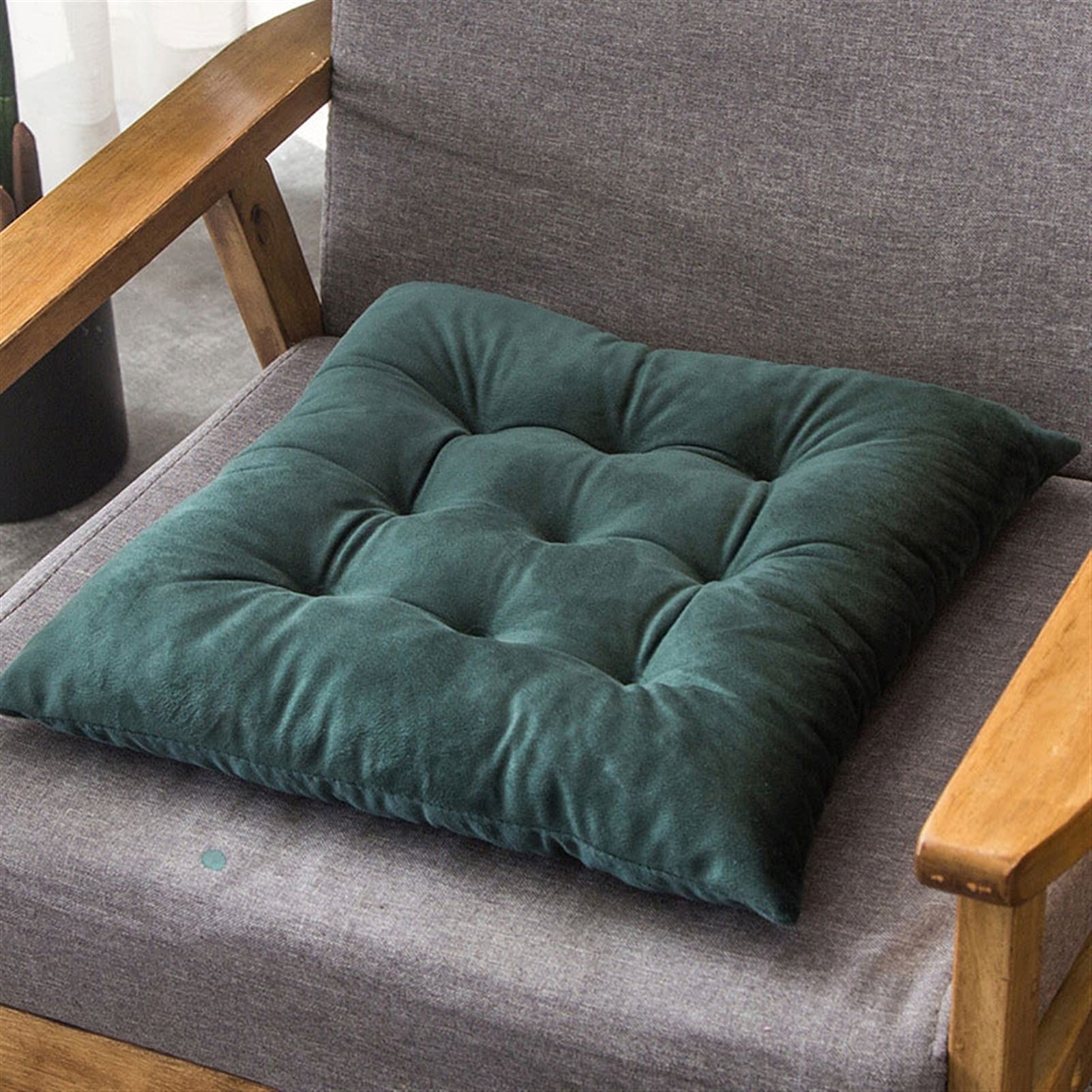 Coussin de velours en cristal pour chaise tatami chaud matelassé siège de maison salon déco