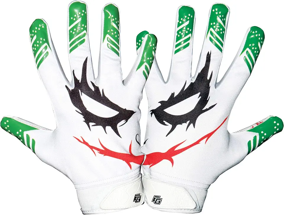 Essential Wear Football Gloves Men - Youth &amp; Adult White Football Gloves - Performance Enhancer Receiver Gloves with Super Tacky Grip for Ultimate Experience - Adult &amp; Youth Sizes product image