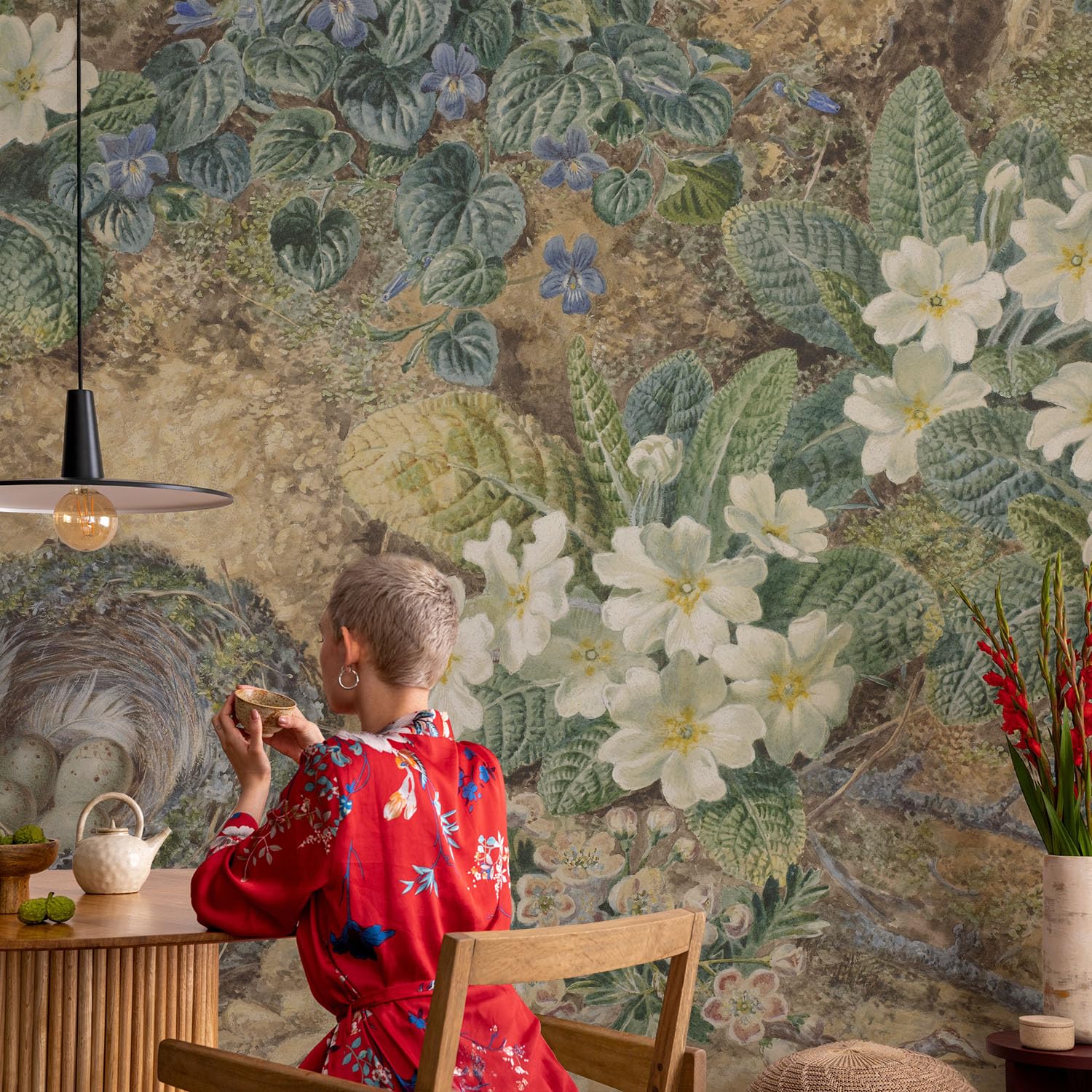 Papel Pintado Textil 416x254 cm Composición de primavera