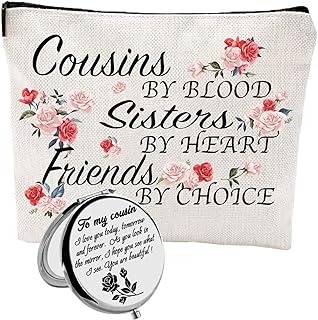Ceydebne Cousin Gifts,Birthday Gift for Cousin Female,Best Cousin Gifts,Favorite Cousin Gifts for Women,Cousin Bday Gifts,Gifts for Cousins Female,Cousin Make the Best Friends,Best Cousins Makeup Bag