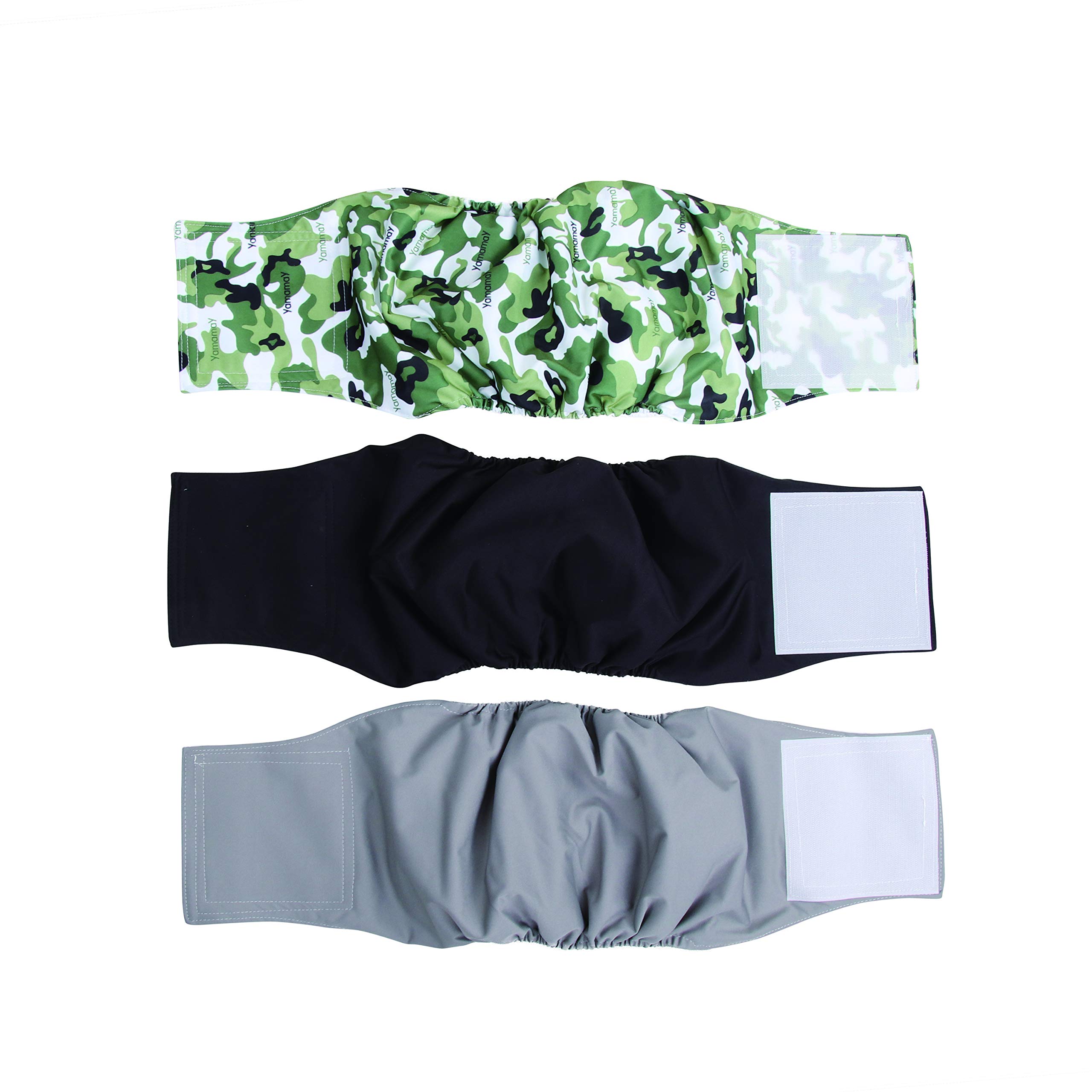 Pet Prime Dog Diapers for Male Dogs 3 PCS Washable Reusable Dog Belly Wrap Dog Reusable Diapers S (10"-13")