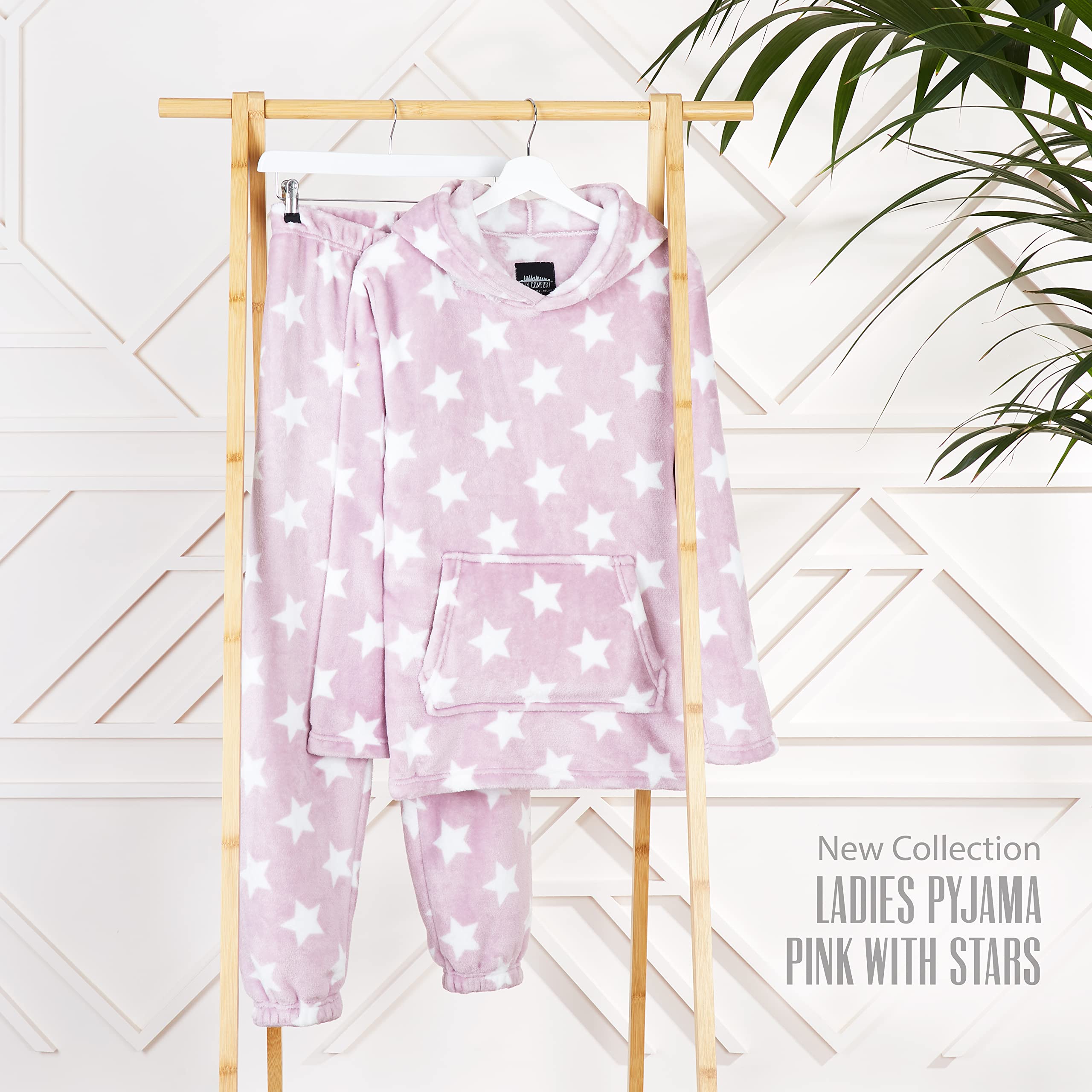 CityComfort Set Pigiama Donna Invernale in Pile, Pigiami con Cappuccio, 2 Pz Abbigliamento da Casa, Regalo Donna Adolescenti