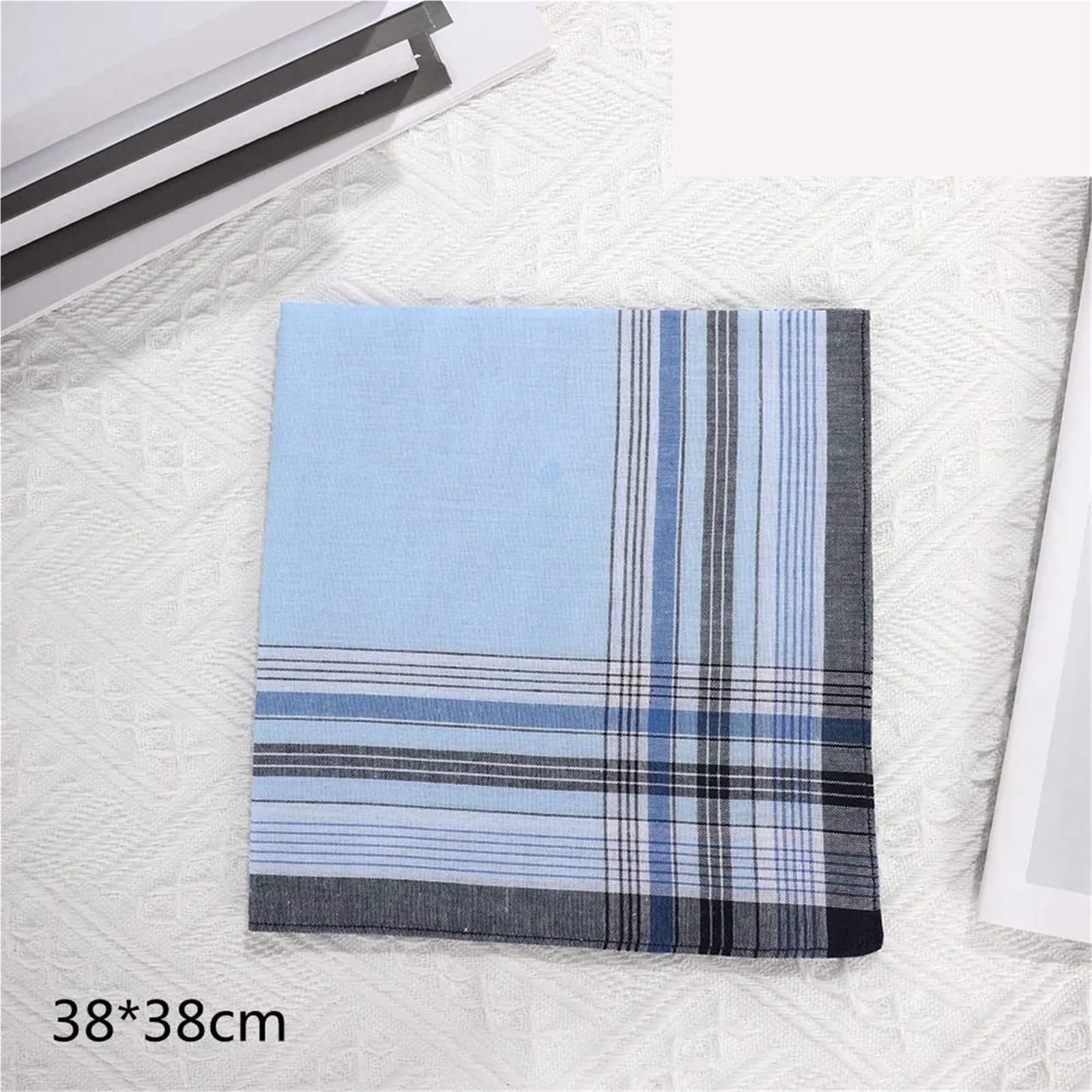 10 Stück Quadrat Plaid Streifen Taschentücher Männer | Vintage Taschentücher aus Baumwolle Hochzeitsfeier 38 cm