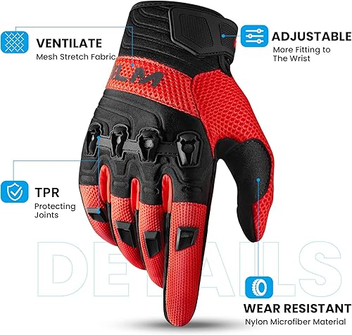 Miniatura 3 de ILM Guantes de motocross Dirtpaw - Guantes de motocross de malla para BMX MX ATV MTB, todoterreno, modelo JC08