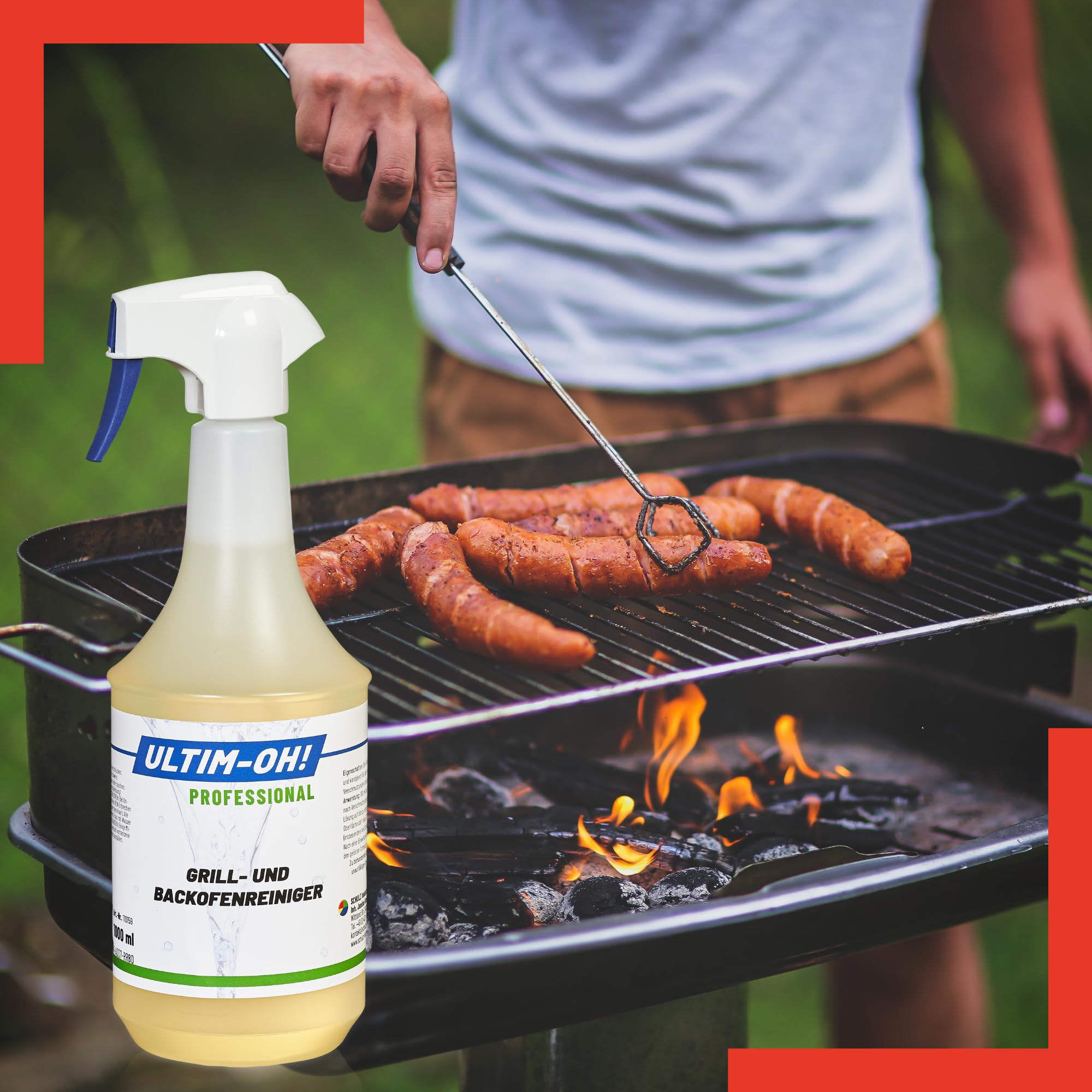 Professional Grillreiniger & Backofenreiniger extra stark 2 L I Gegen hartnäckige Verschmutzungen I Grillreiniger Gasgrill & Holzkohlegrill