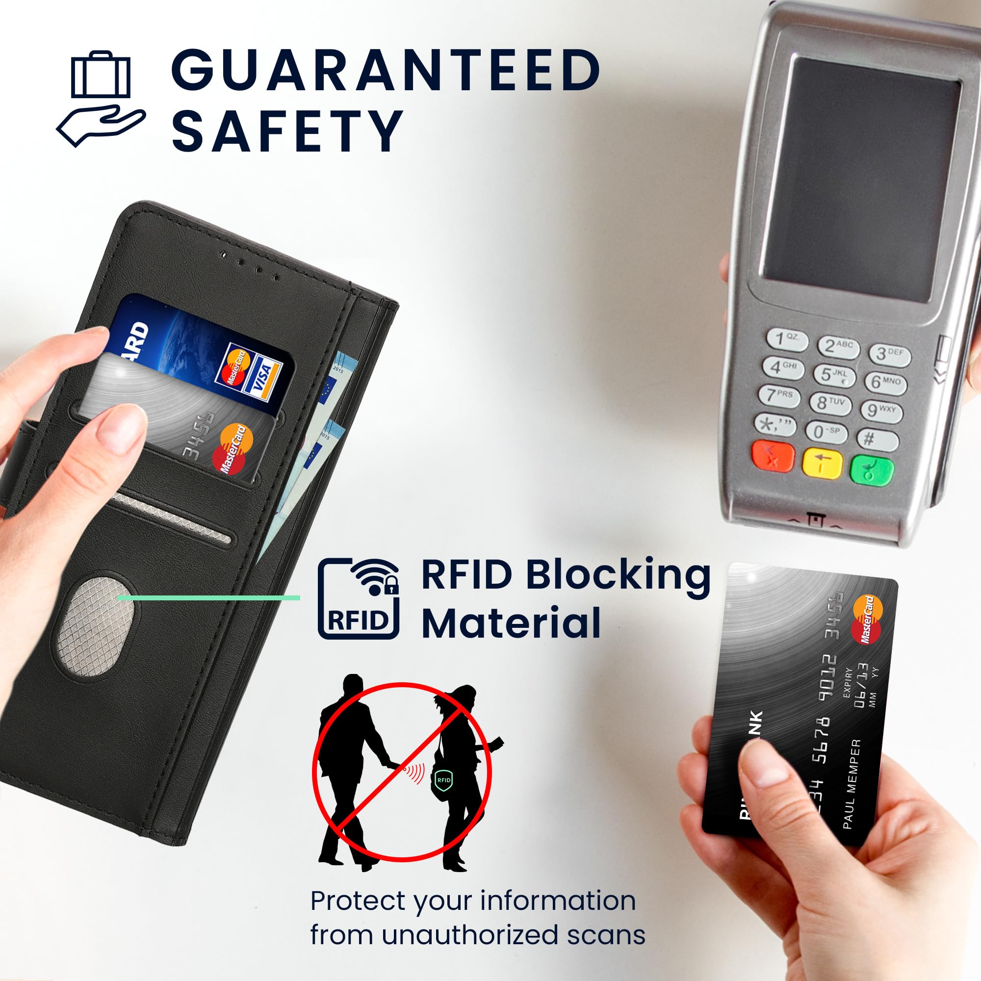 kwmobile Etui ze sztucznej skóry PU kompatybilne z Samsung Galaxy S20 FE – etui portfelowe z ochroną ekranu i RFID, czarne