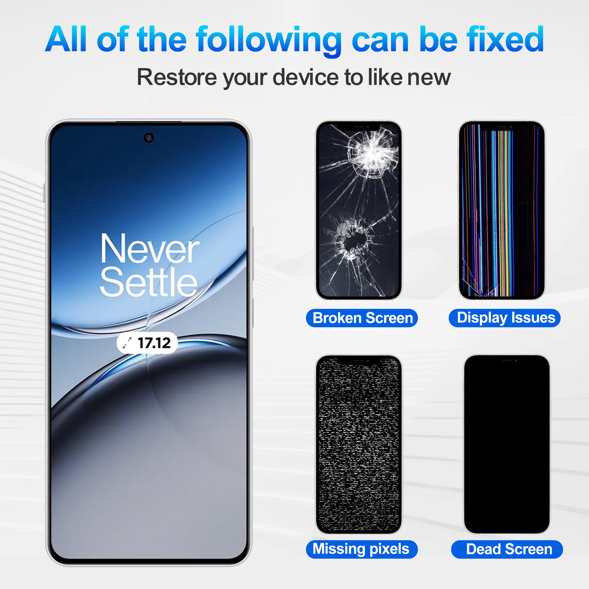 Duotipa Nowy wyświetlacz AMOLED 6,74" kompatybilny z OnePlus 1+Nord 4 CPH2663, CPH2661 LCD wyświetlacz dotykowy digitizer montaż z zestawem narzędzi naprawczych, obsługa funkcji odcisku palca