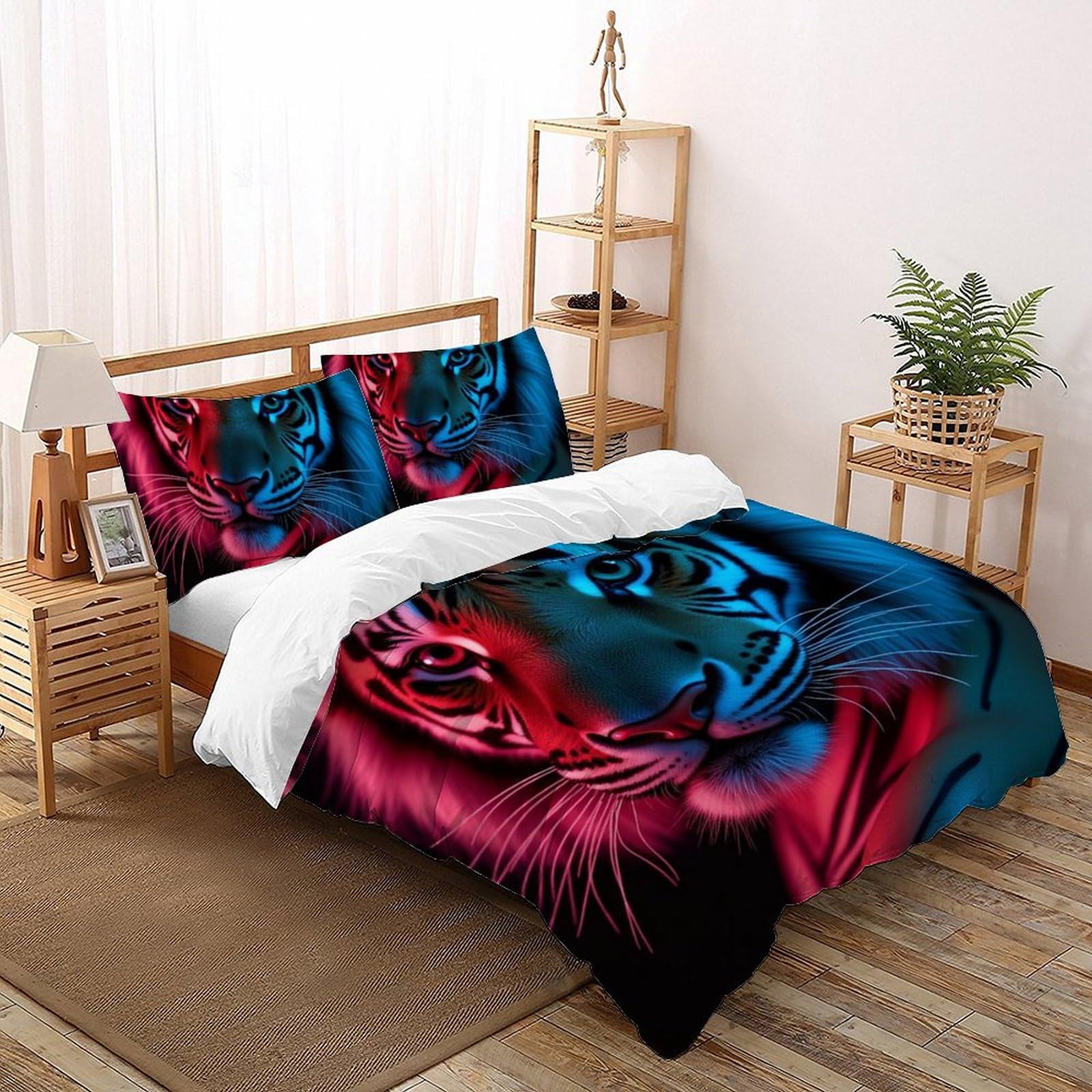 Housse de couette lion pour lit enfant 200x200 et nuits paisibles
