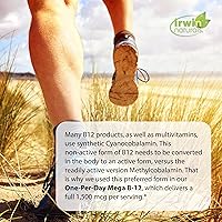 Vista 3 de Irwin Naturals Vitamina de metilcobalamina de alta potencia Mega B-12 de 1,500 mcg, absorción rápida y mejorada con MCT + ginseng asiático, impulso
