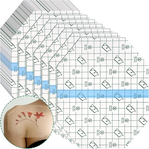 50 vendajes adhesivos transparentes impermeables transparentes para vendajes de película transparente, cinta elástica para vendaje para tatuajes,