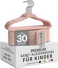 Utopia Home - Premium Kids Velvet Hangers (Pink, Pack of 30)