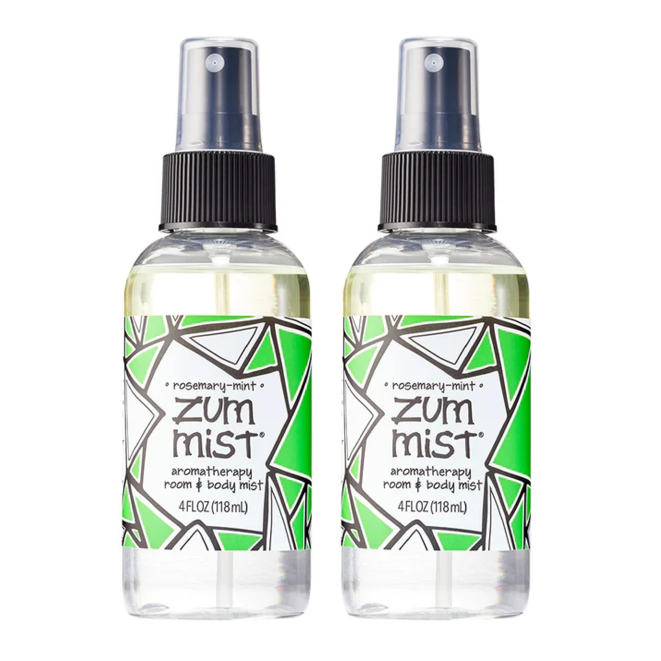 Indigo Wild Zum Mist Room & Body Spray - Aromatherapy Essential Oil Spray - Natural Body Mist & Room Spray - Rosemary-Mint Scent - 4 fl oz (2 Pack)