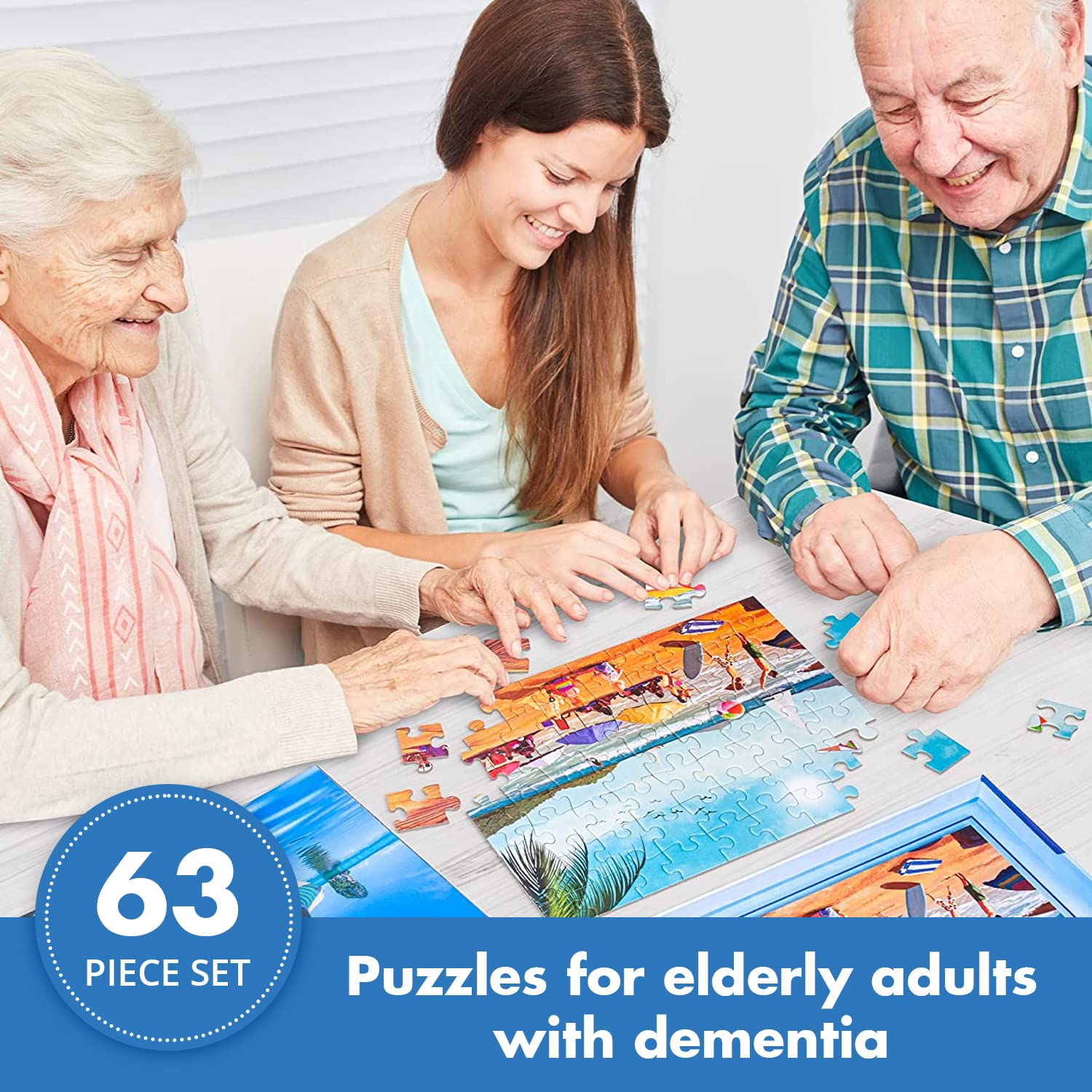 Amazon | Assistex (アシテックス) 大型ジグソーパズル 認知症の高齢者