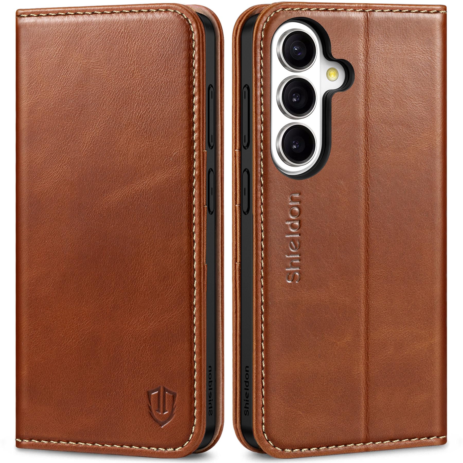 SHIELDON Hülle für Galaxy S26+ 5G 6,7" 2026, Lederhülle Hand