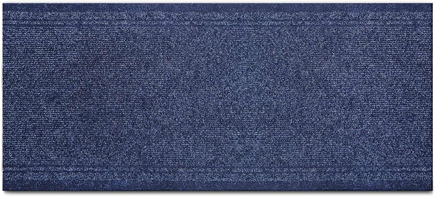 Tappeto Corridoio e Passaggio Malaga, tappeto resistente e antiscivolo, ideale per cucina, ingresso, bagno, larghezza 66 cm, diversi colori e dimensioni (280 cm, blu)