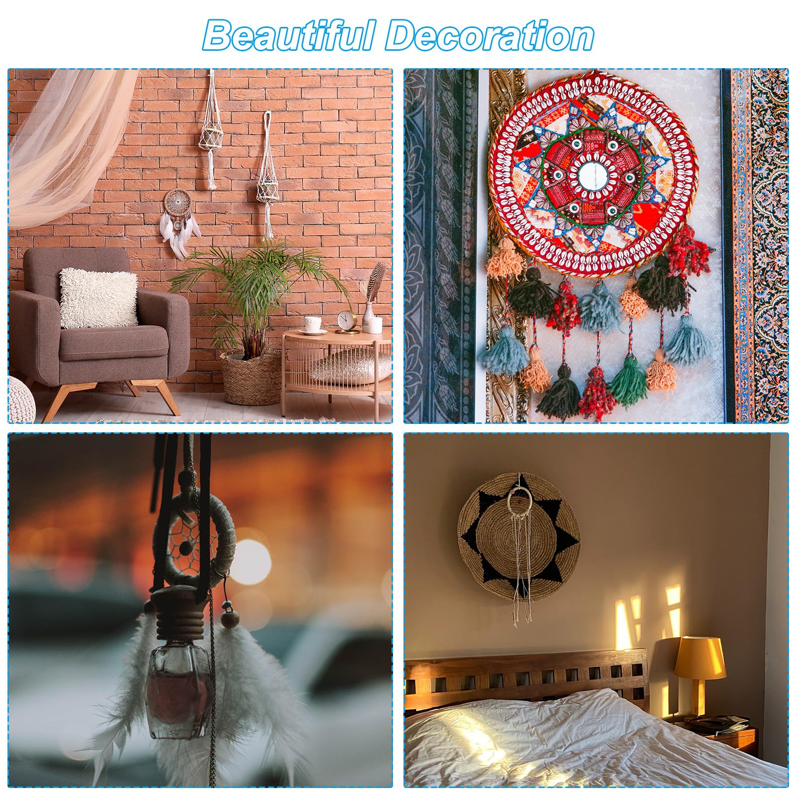 6 Stück Traumfänger Ringe 15cm - Metall Ringe Für DIY Deko & Makramee